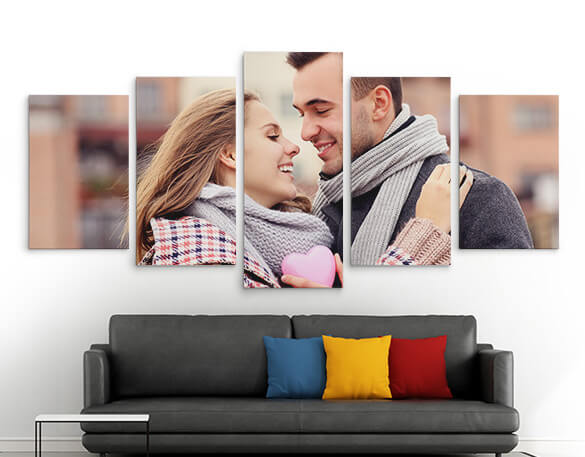 Express various shades of you with multi panel split canvas prints