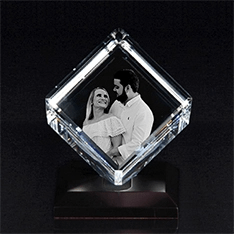 Personalised 3D Crystal Cube for Thanksgiving Sale New Zealand