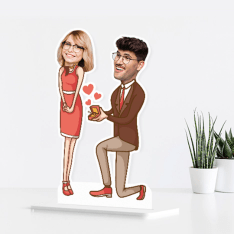 Custom Caricature Photo Stand for Valentine Day Sale New Zealand